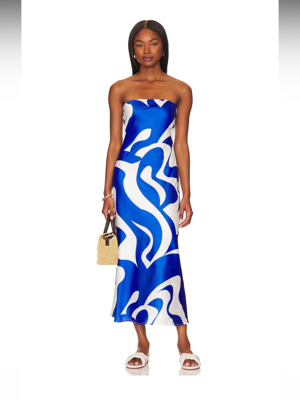 SNDYS blue swirl dress